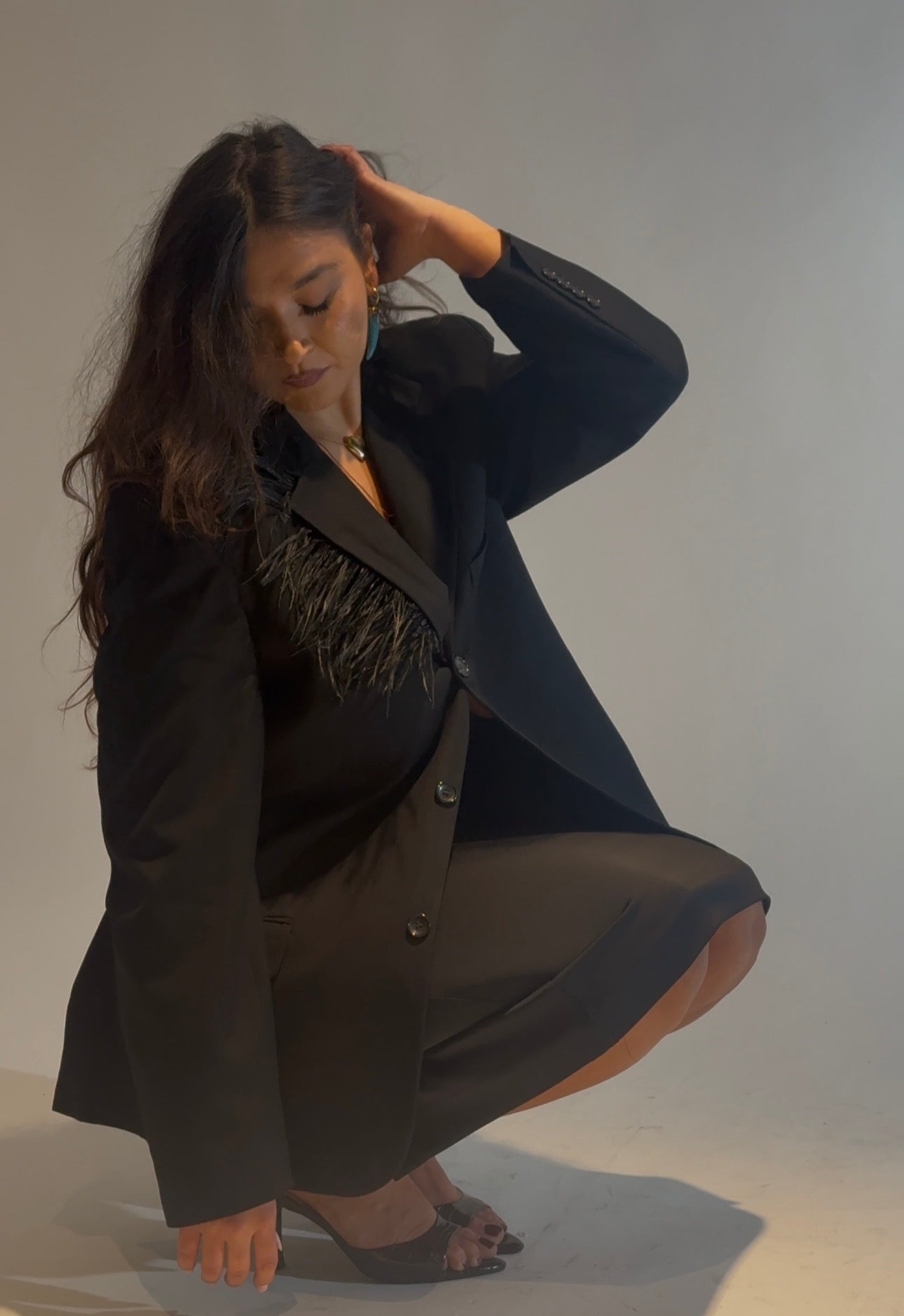 Blazer nero semplice